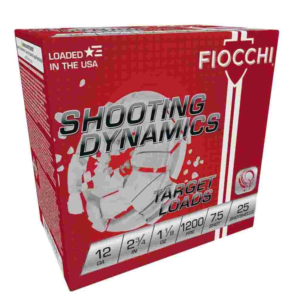 Fiocchi Shooting Dynamics 12 Gauge 2-3/4 in 1-1/8 oz #7.5 lead shot shells