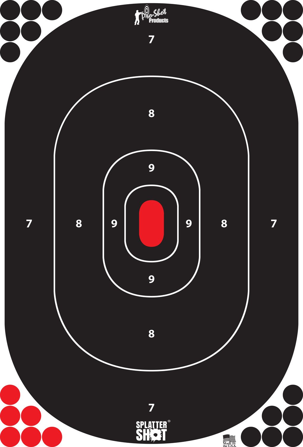 Pro-Shot SILHIN5PK SplatterShot  Self-Adhesive Paper Black/Red 12"x17" Silhouette 5 Pack