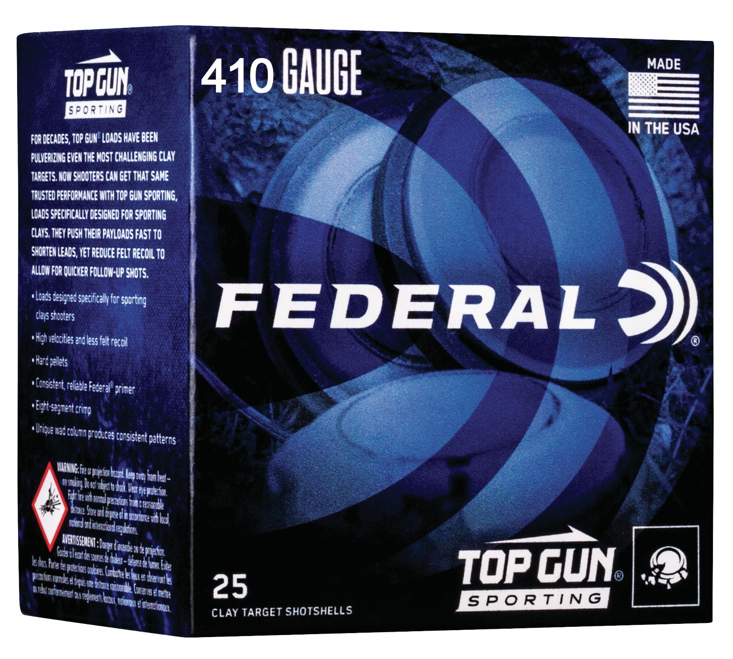 Federal Top Gun Sporting .410 Bore 1/2 oz 8 shot 25 rounds