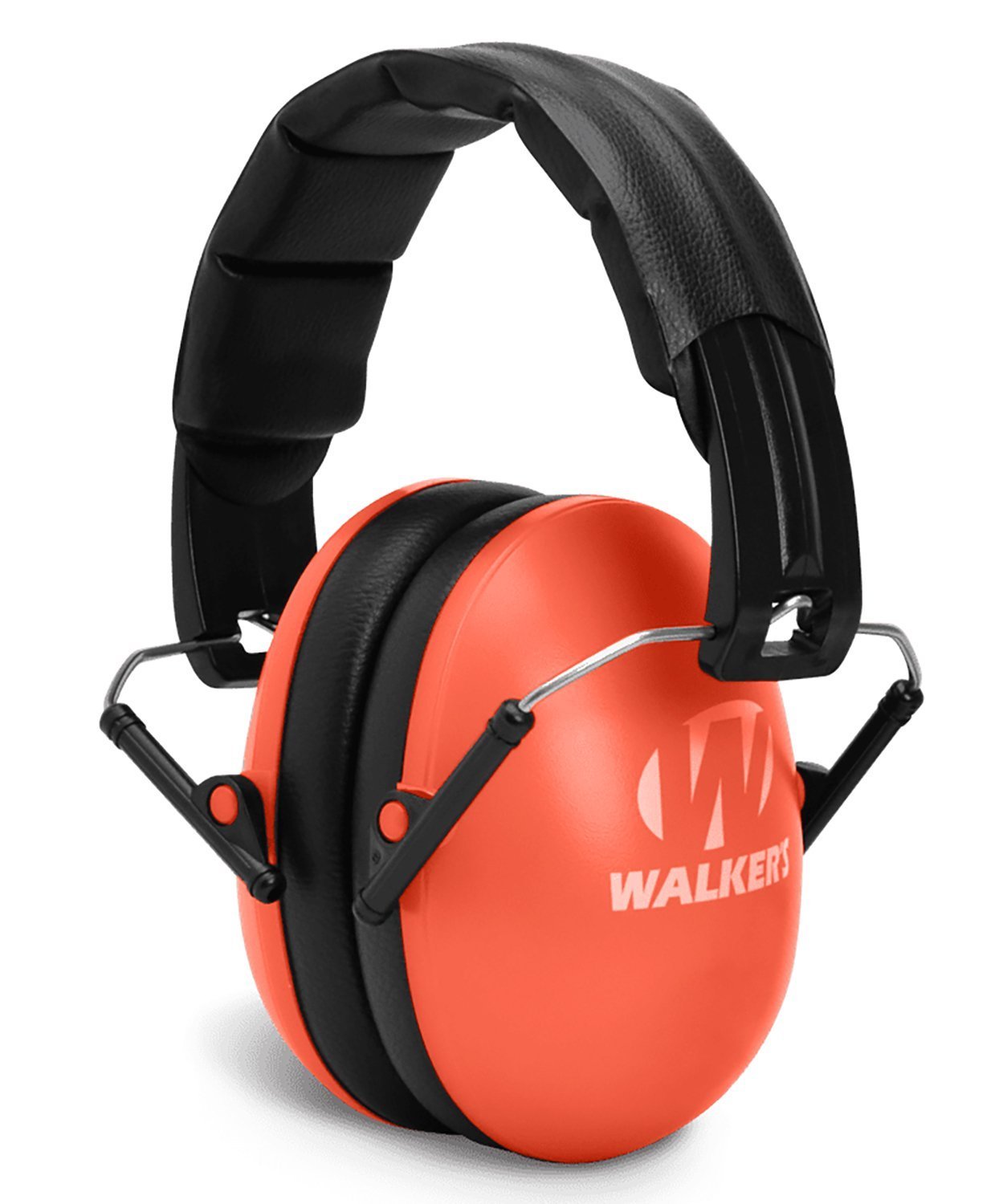 Walker's GWPYWFM2COR Folding Muff  23 dB Over the Head Coral/Black Polymer Fits Youth/Women