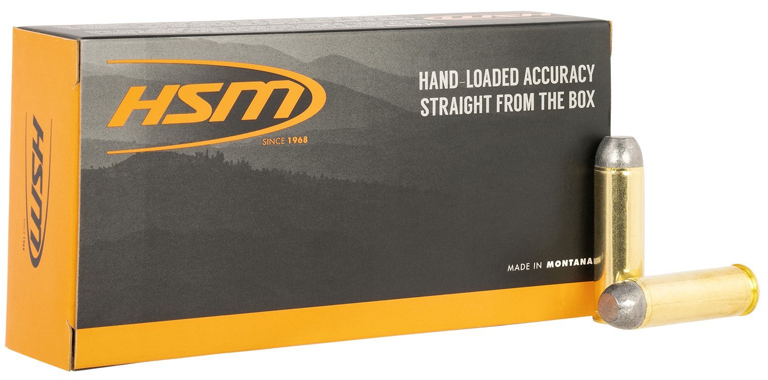 HSM 500 S&W Magnum 330-grain Lead Round-Nose Flat-Point ammunition