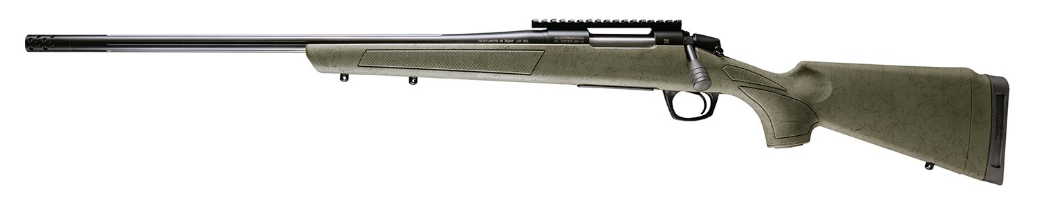 CVA CR3983GLH Cascade XT 308 Win 4+1 22" Graphite Black Cerakote Fluted Threaded Barrel, Graphite Black Cerakote Picatinny Rail, Fixed OD Green w/Black Webbing Synthetic Stock, Left Hand
