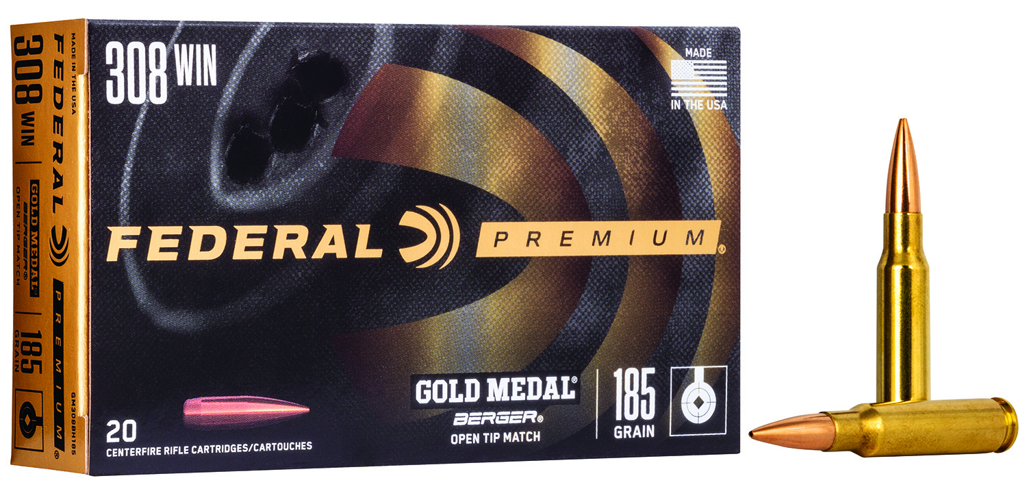 Federal Gold Medal Berger Juggernaut 308 Win 185-gr match ammunition