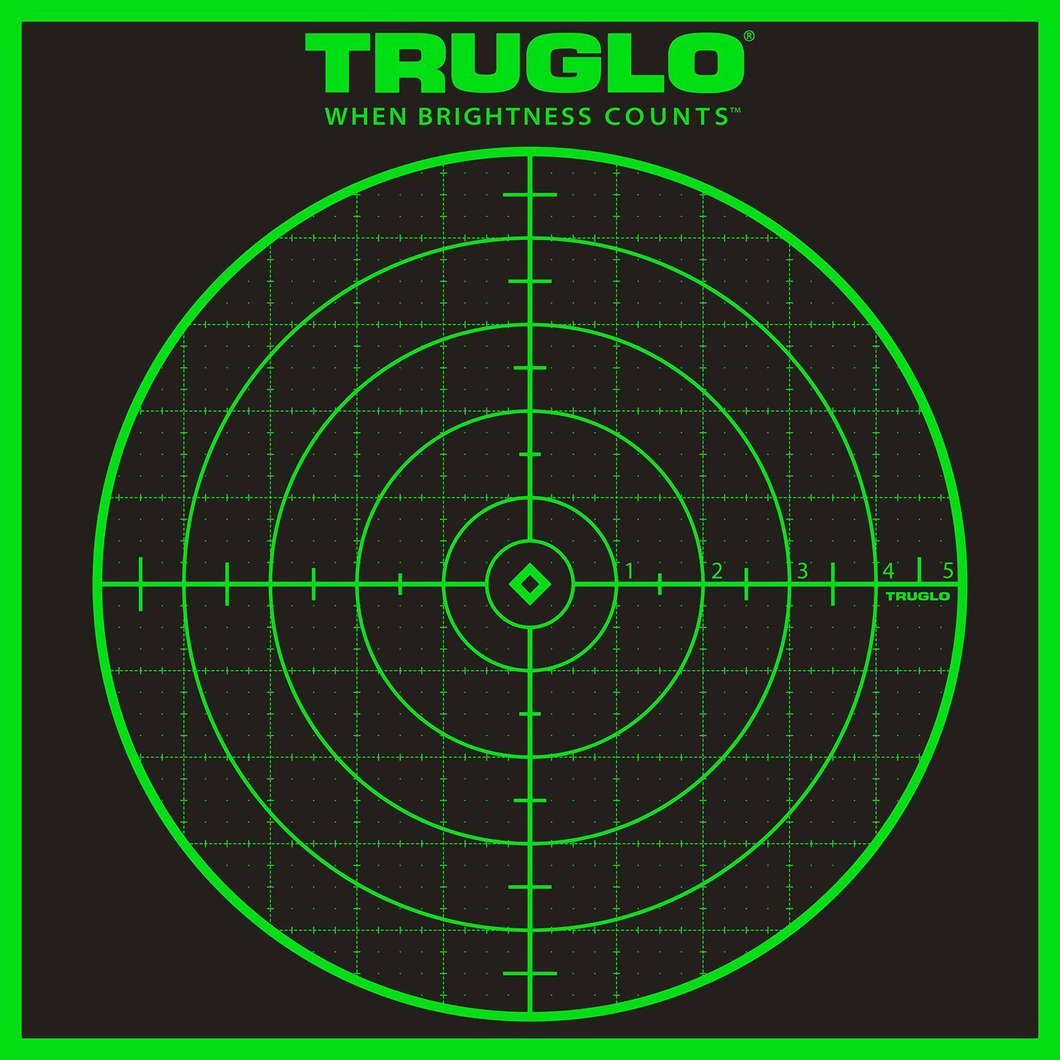 TruGlo TG10A6 Tru-See Grid Self-Adhesive Heavy Paper Black/Green 12"x12" Bullseye 6 Pack