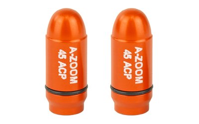 A-Zoom StrikerCap 45 ACP 2-pack snap caps (orange)