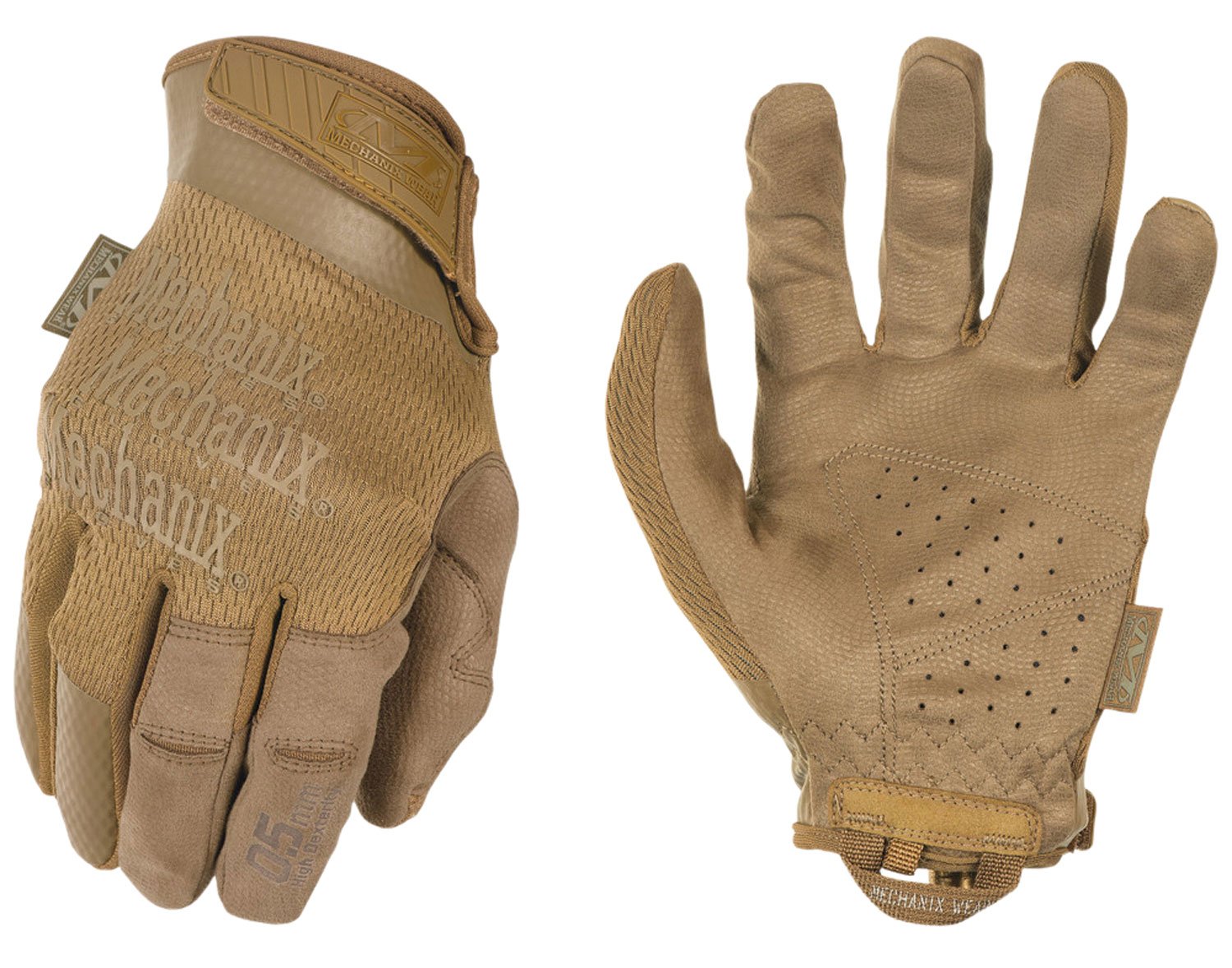 Mechanix Wear MSD-72-008 Specialty 0.5 High-Dexterity Coyote Suede Small
