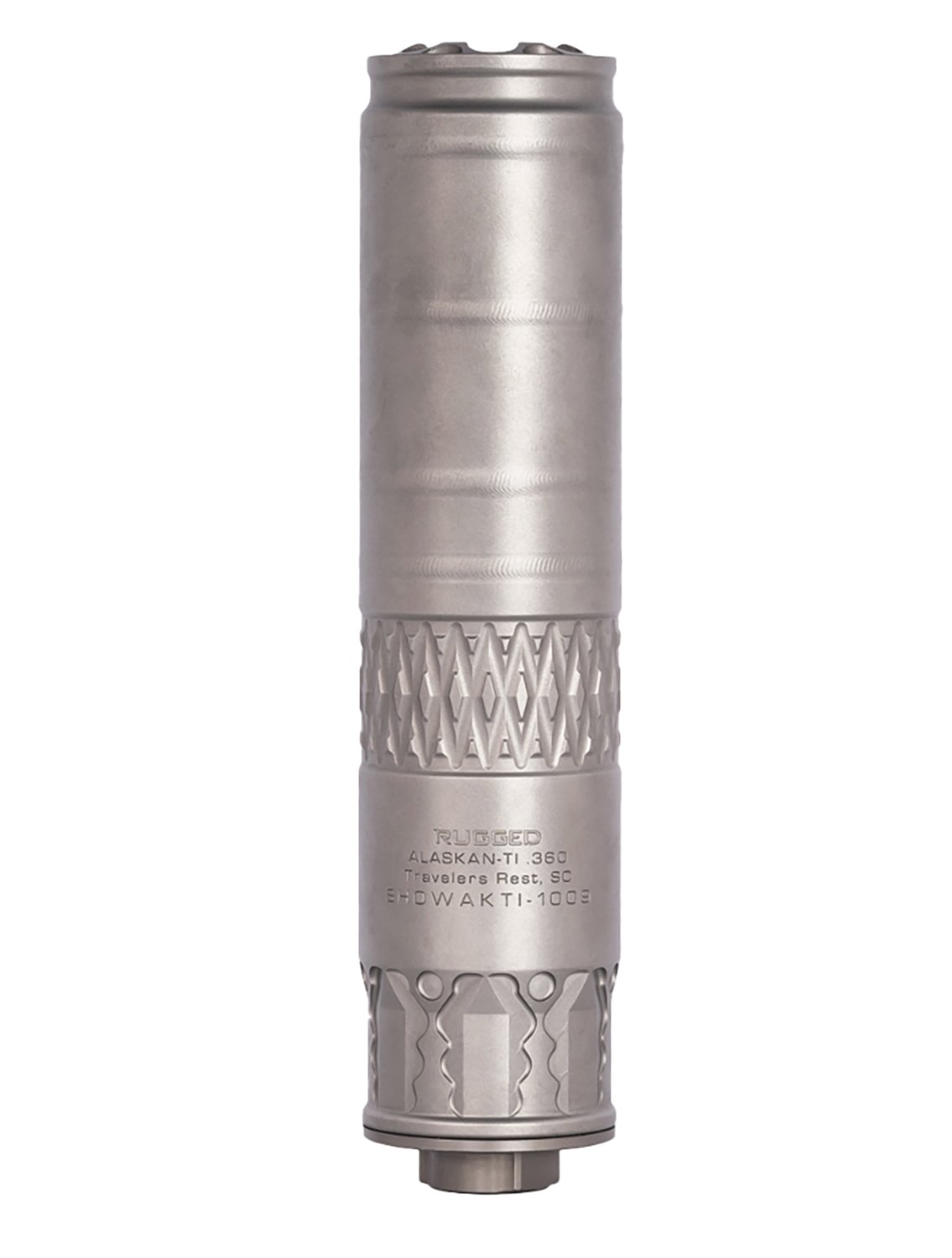 Rugged Suppressors Alaskan360Ti titanium suppressor 5/8x24 9mm-.338 Lapua