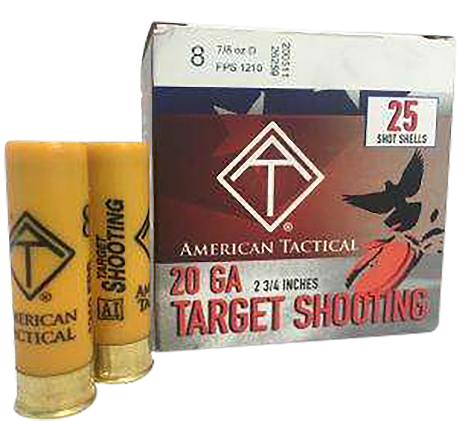 ATI Target Load 20 Gauge 7/8 oz #8 shot 2 3/4-inch shells
