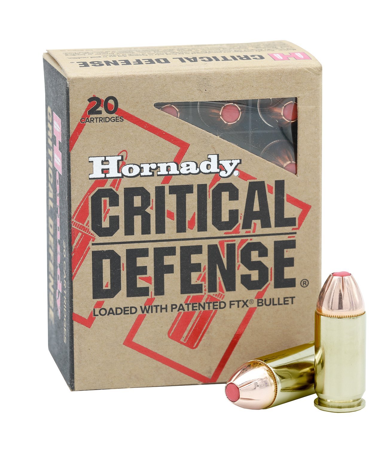 Hornady Critical Defense .45 ACP 185-grain FTX polymer-tipped ammunition