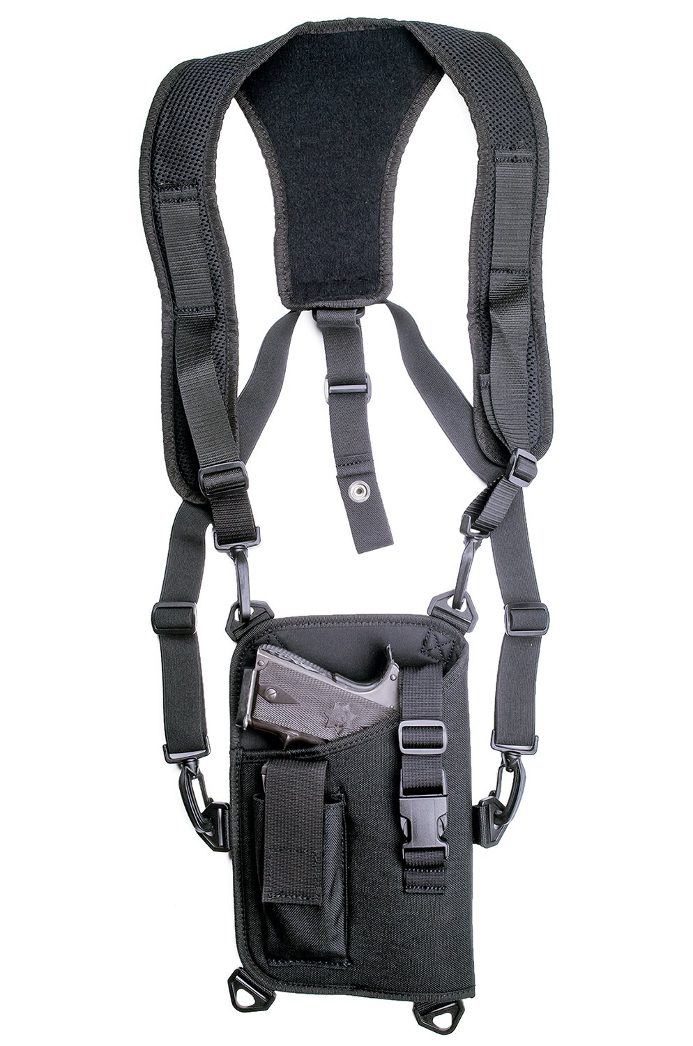 GrovTec US Inc GTHL14905R Trail Pack Shoulder Black 1000D Nylon Harness Fits Large Semi-Auto Fits 4.50-5" Barrel Right Hand