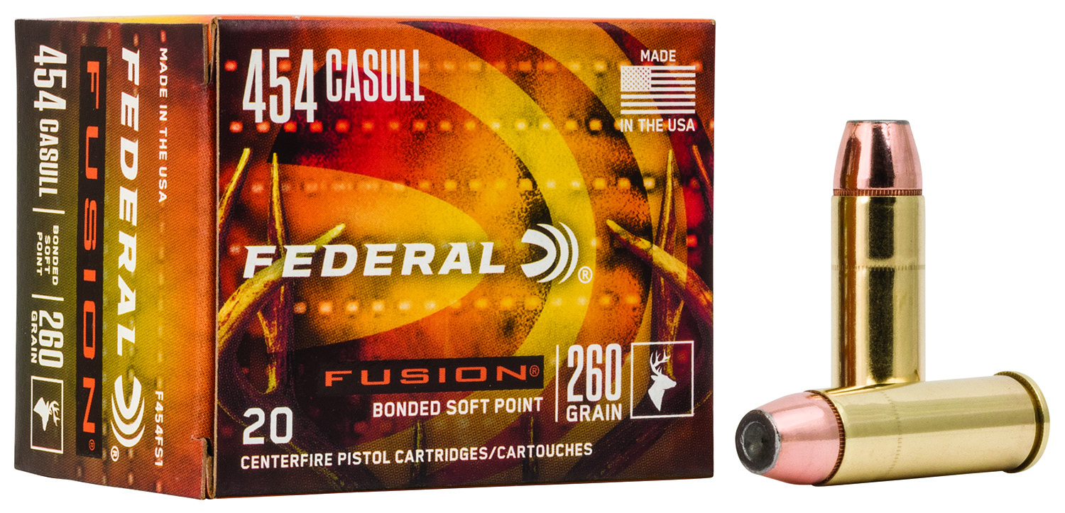 Federal Fusion .454 Casull 260-grain Fusion Soft Point ammunition