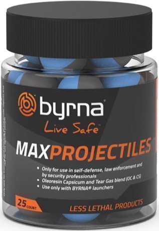 Byrna Max projectiles .68 Cal OC/CS/PAVA 25-count tub