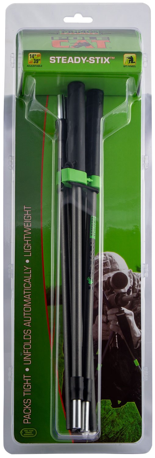 Primos 65488 Steady-Stix  Shooting Stick Black 15-40" Metal