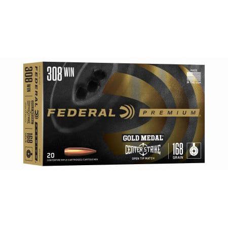 Federal Gold Medal CenterStrike .308 Win 168gr Open Tip Match ammunition