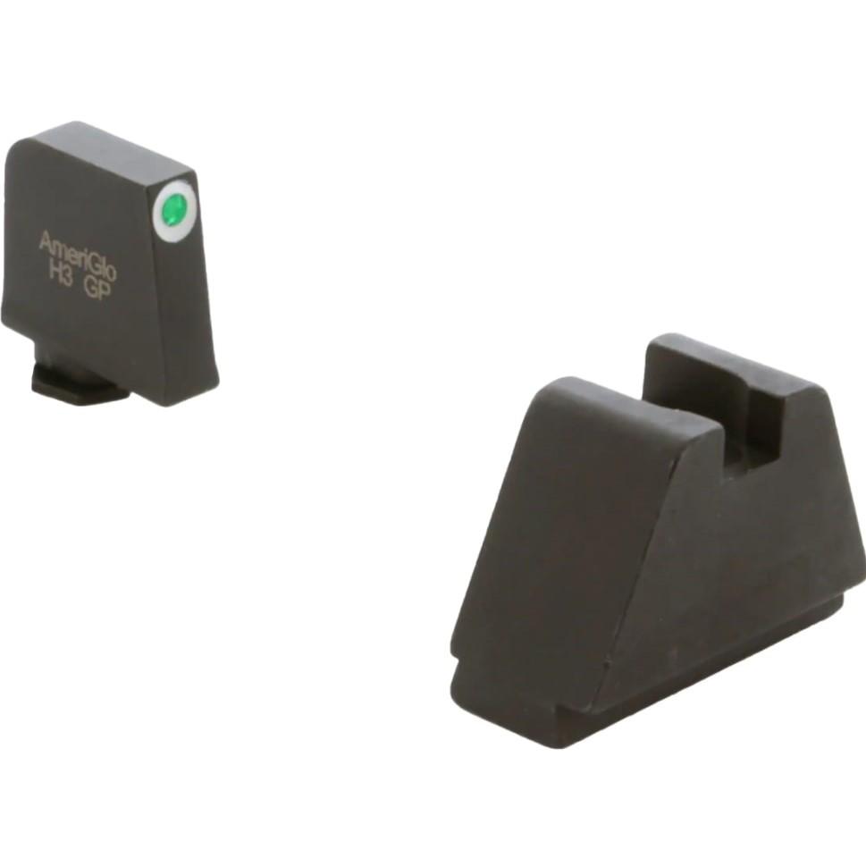 Ameriglo 4XL tritium night sight set green front white outline optic compatible for Glock