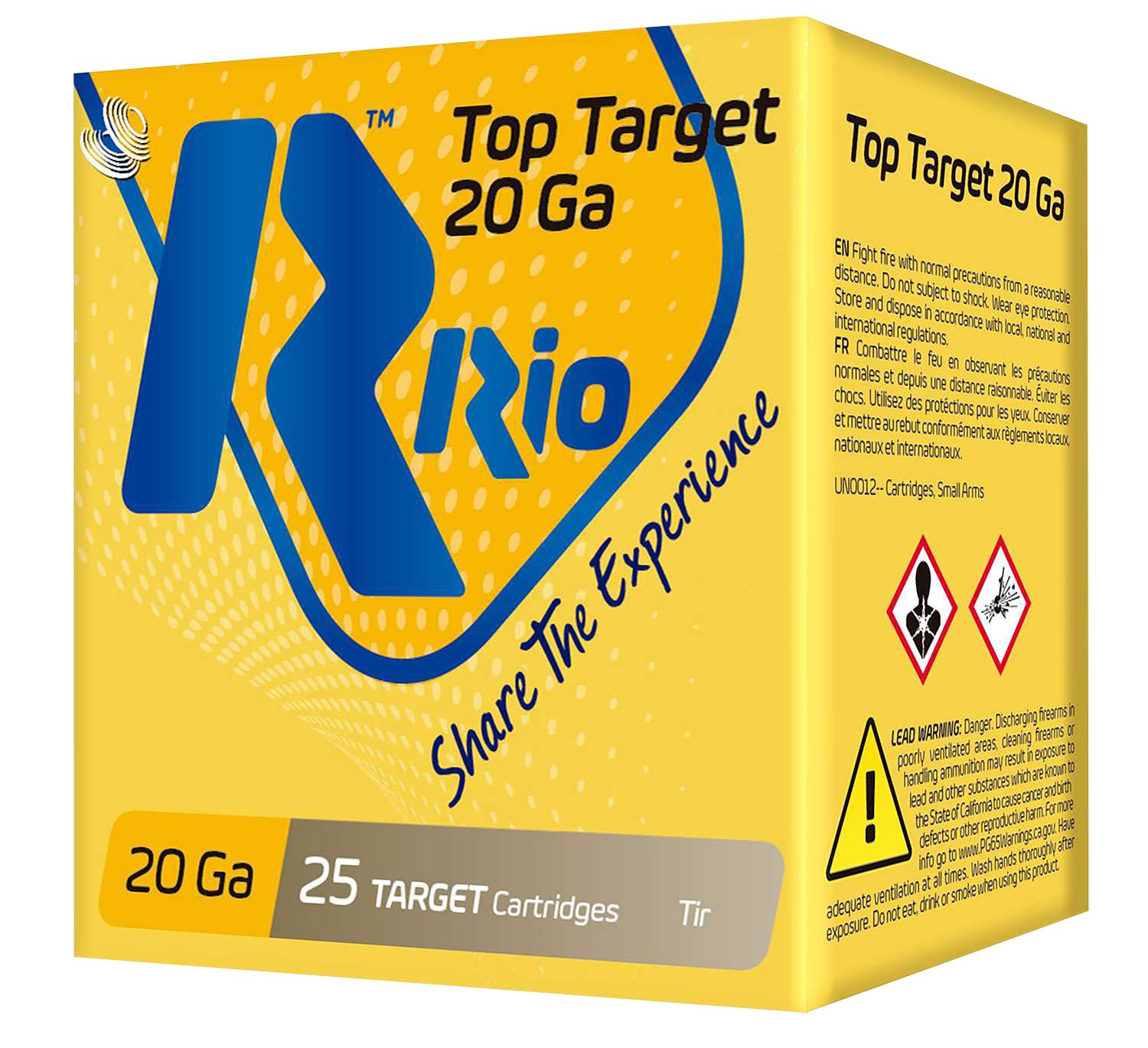 Rio Ammunition TT209 Top Target 20 Gauge 2.75-inch 7/8 oz 9 Shot ammunition