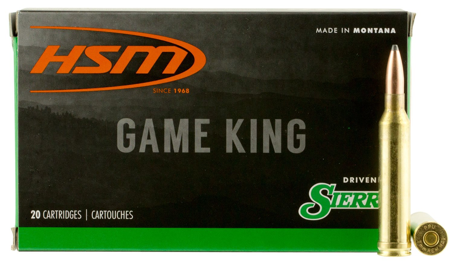 HSM Game King 7mm Rem Mag 160 gr Sierra GameKing Spitzer Boat-Tail ammunition