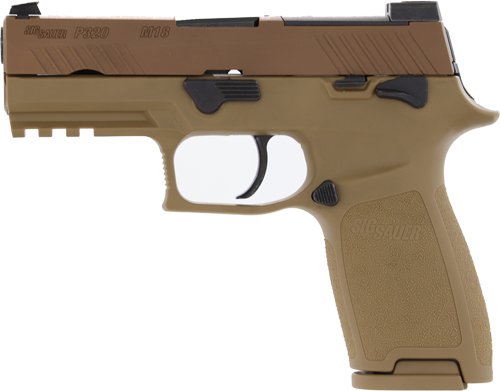 Sig Sauer P320-M18 9mm pistol coyote tan optic-ready