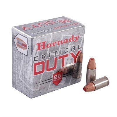 Hornady Critical Duty 9mm Luger +P 124-grain FlexLock polymer-tipped ammunition