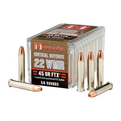 Hornady Critical Defense .22 WMR 45-grain FTX Flex Tip ammunition 50-round box