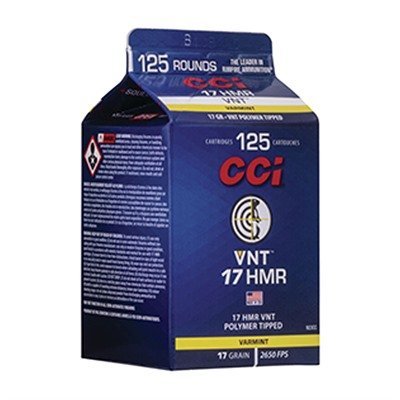 CCI Varmint VNT .17 HMR 17-grain Varmint Tipped ammunition 125-count