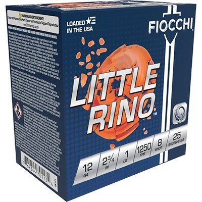 Fiocchi Little Rino 12 Gauge 2.75in 1 oz #8 lead shot shotgun shells