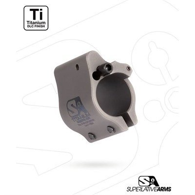 AR-15 CLAMP ON TITANIUM ADJUSTABLE GAS BLOCK .936'' GRAY