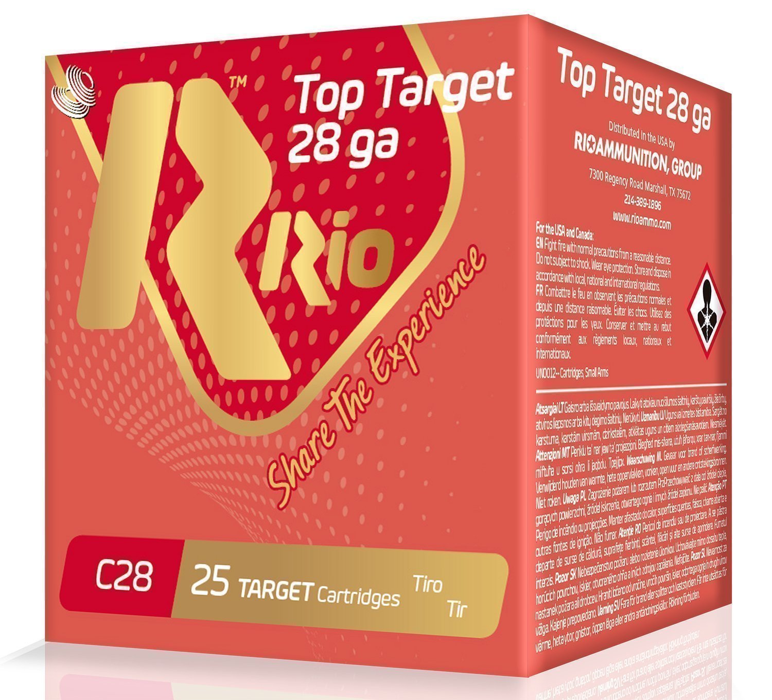 Rio Top Target 28 Gauge 2-3/4" 3/4 oz #7.5 shot shells