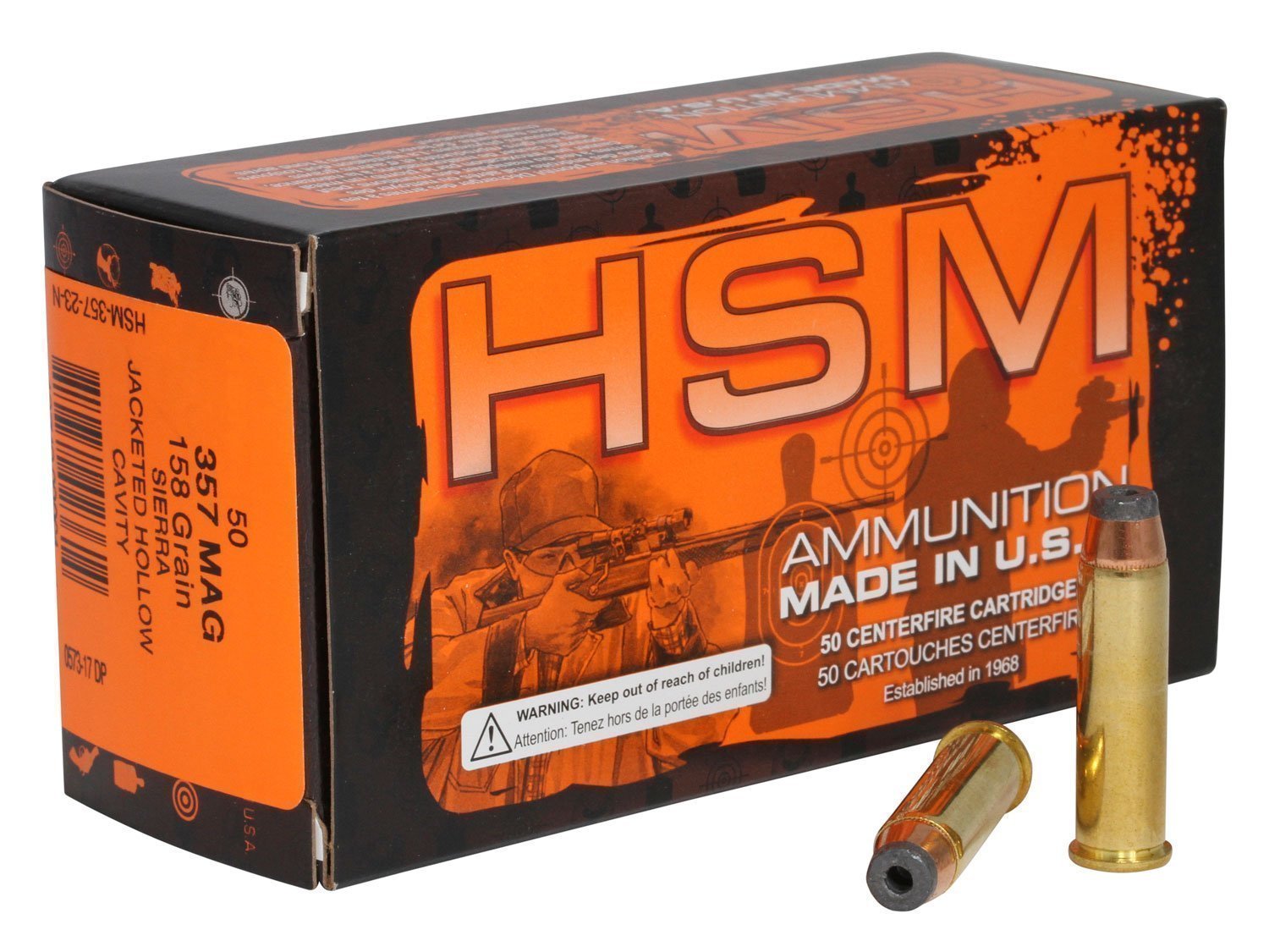 HSM Pro Pistol .357 Magnum 158-grain Jacketed Hollow Point ammunition
