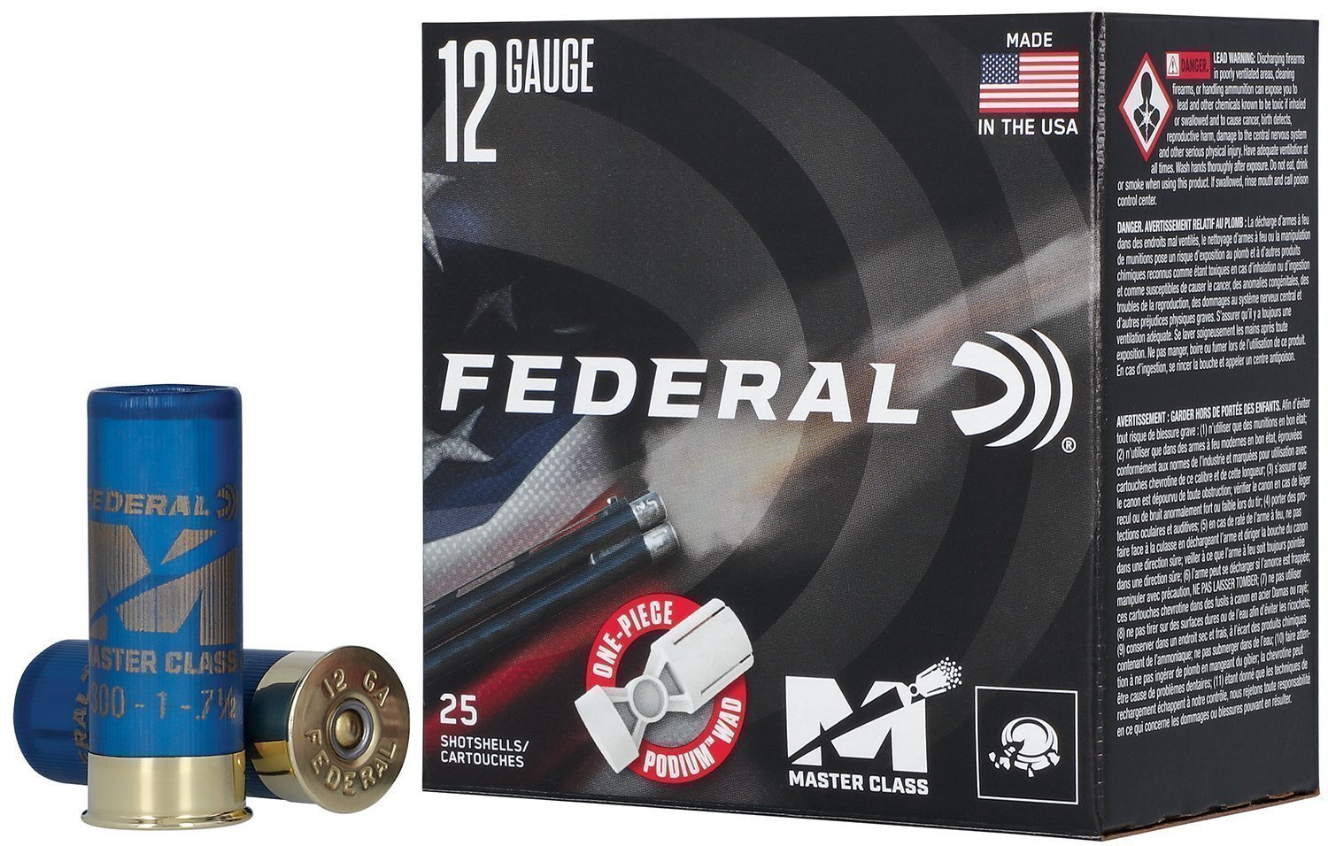 Federal Master Class 12 Gauge 2-3/4in 1-1/8 oz #8 lead shot ammunition