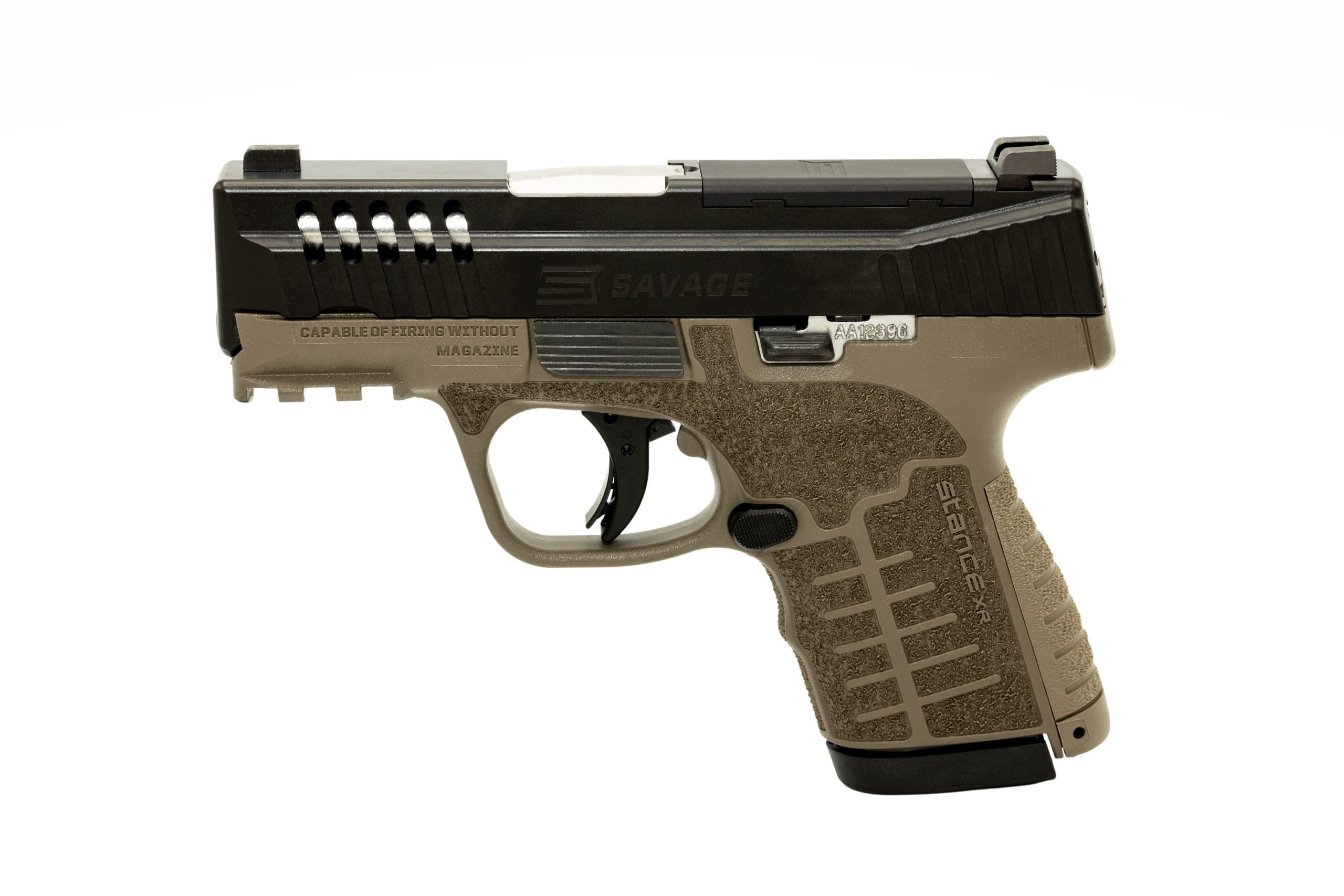 Savage Stance XR MC9 9mm FDE pistol with 3.2-inch barrel