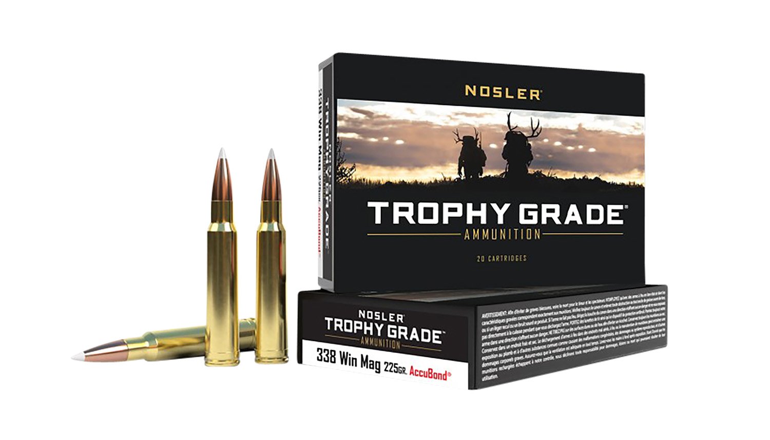 Nosler Trophy Grade 338 Winchester Magnum 225-grain AccuBond ammunition