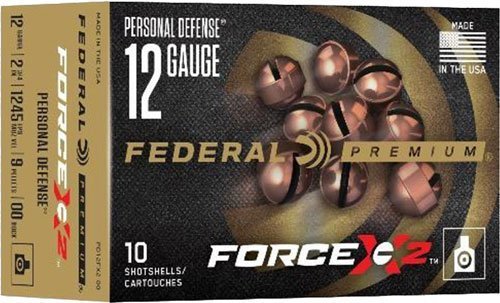 Federal Premium Force X2 12 Gauge 2.75in 00 Buck 9-pellet shotshell