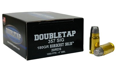 Double Tap Ammunition 357 Sig 180-grain Hardcast WFNGC ammunition 20/box