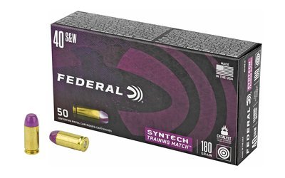 Federal Syntech Training Match 40 S&W 180gr Total Syntech Jacket Flat Nose ammunition