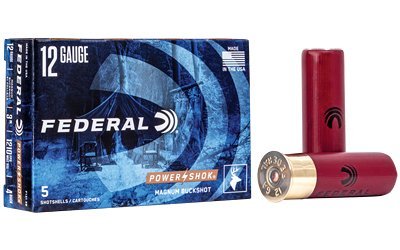 Federal Power-Shok 12 Gauge 3 in. 4-Buck 41-pellet Buckshot ammunition