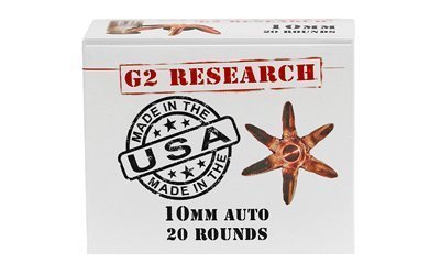 G2 Research Civic Duty 10mm 122-grain solid copper expanding ammunition