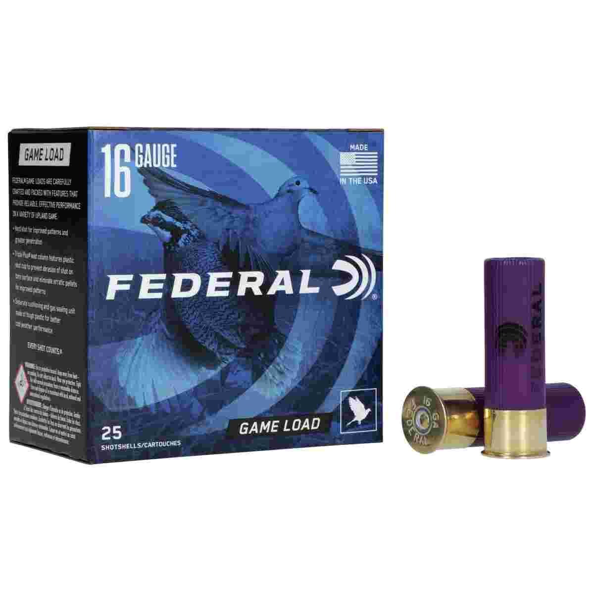 Federal Game-Shok Upland 16 Gauge 1 oz #6 lead shot 2.75 in 25rd