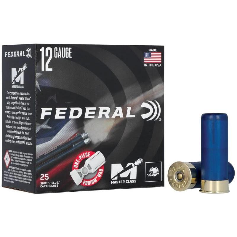 Federal Master Class 12 Gauge 2-3/4" 1 oz #7.5 lead shot ammunition