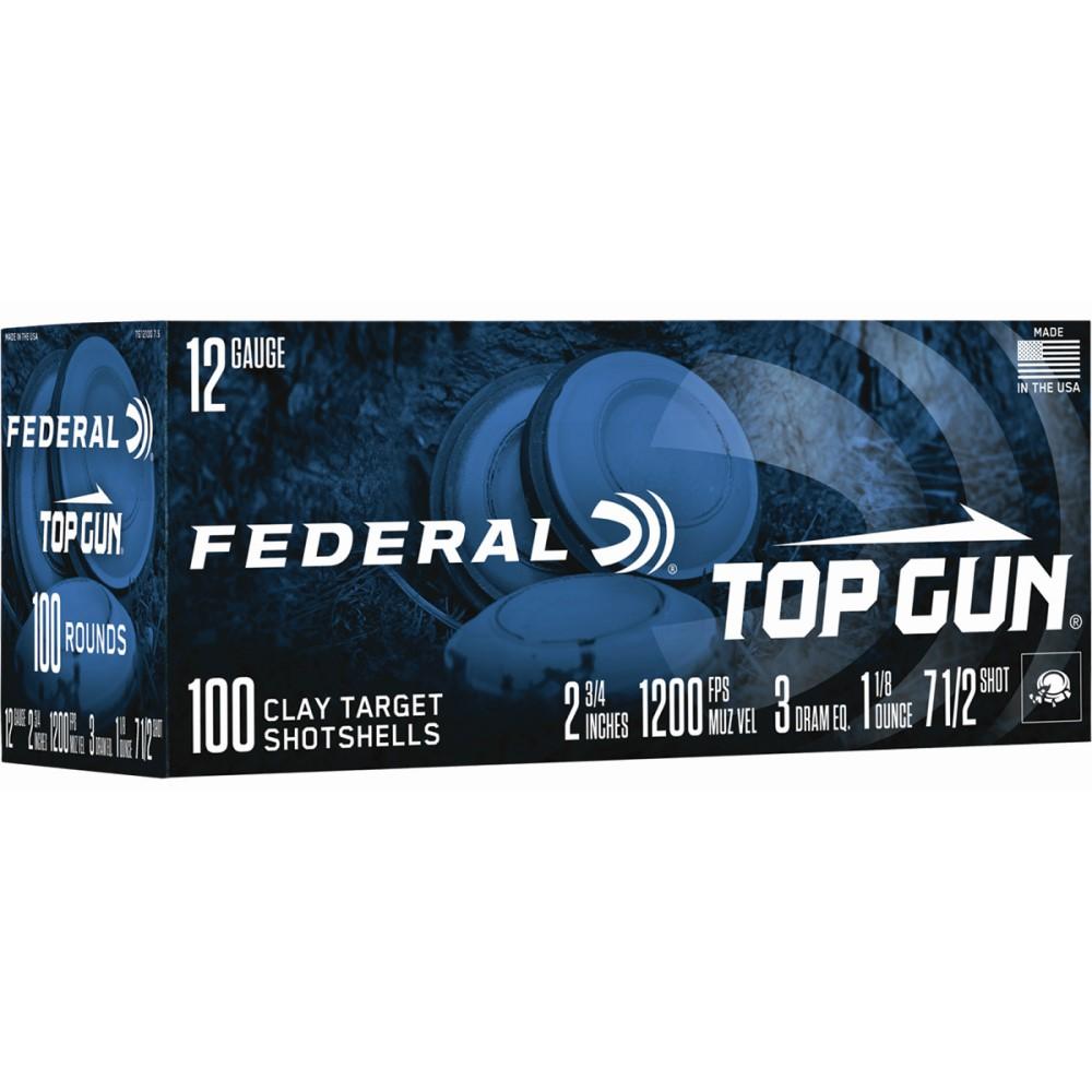 Federal Top Gun 12 Gauge 1-1/8 oz #7.5 lead shot 100-count target loads