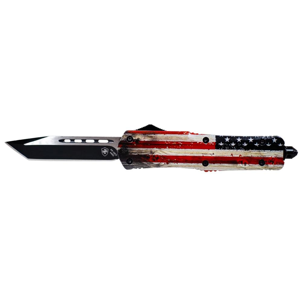 Templar Knife Slim OTF Wood US Flag blade length unknown