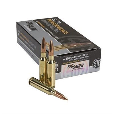 Sig Sauer Elite Match 6.5 Creedmoor 140-grain Open Tip Match OTM ammunition