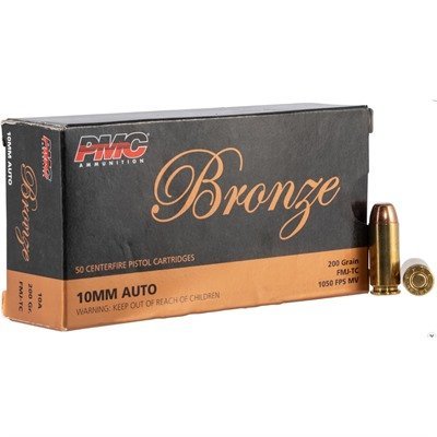 PMC Bronze 10mm Auto FMJ-TC ammunition