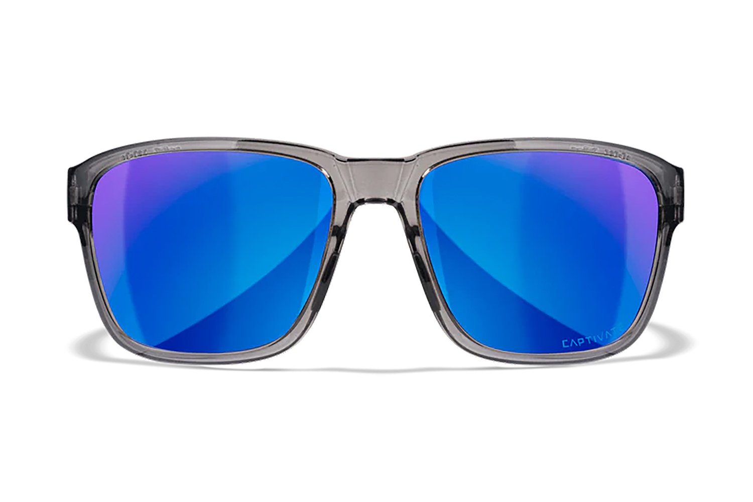 Wiley X AC6TRK09 Trek  M/L Blue Mirror Lens Polycarbonate Gloss Crystal Dark Gray Frame