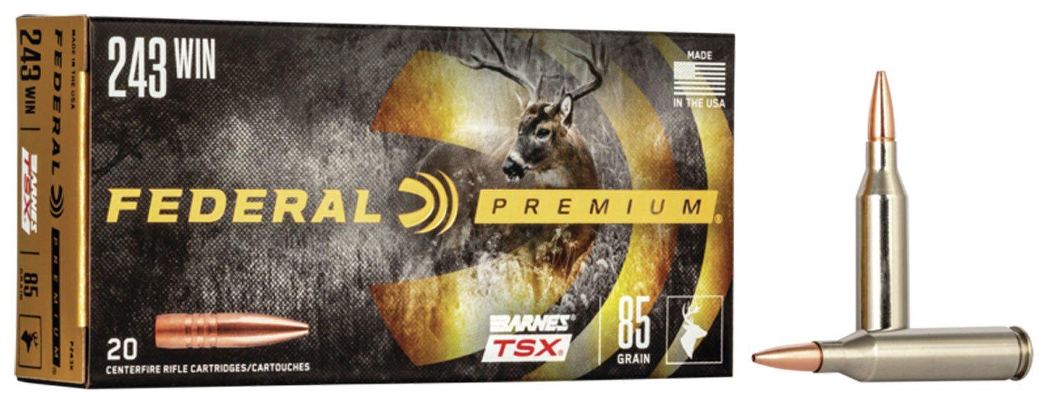 Federal Premium .243 Winchester 85 gr Barnes TSX ammunition