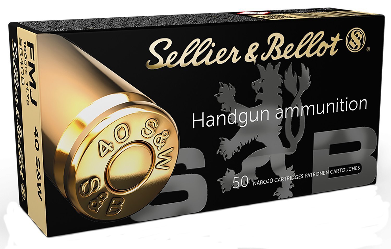 Sellier & Bellot 40 S&W 180-grain FMJ ammunition 50rd box