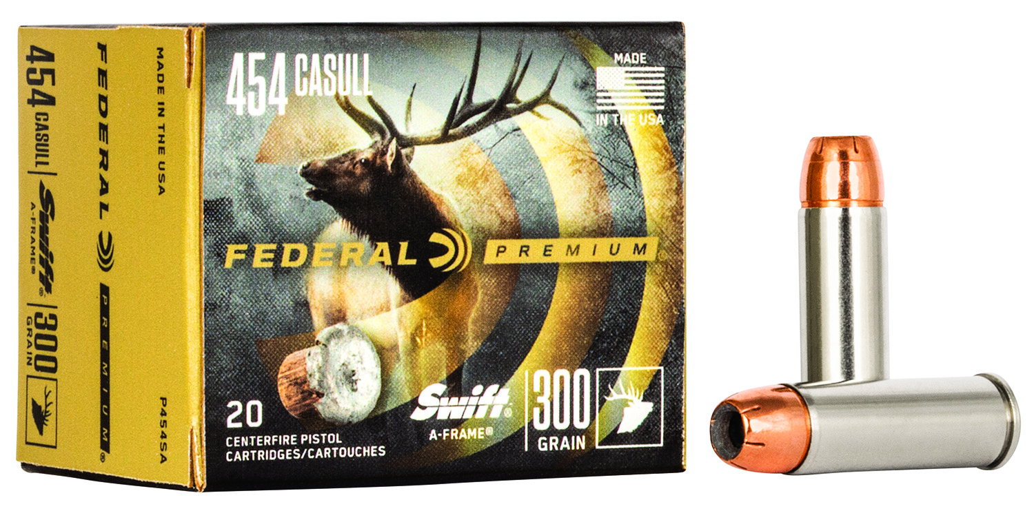 Federal Premium P454SA .454 Casull 300-grain Swift A-Frame ammunition