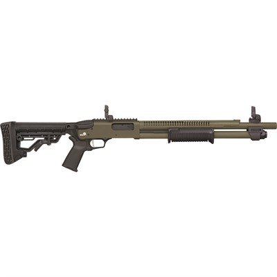 Mossberg 590R 12 Gauge 18.5" OD Green Cerakote pump-action shotgun