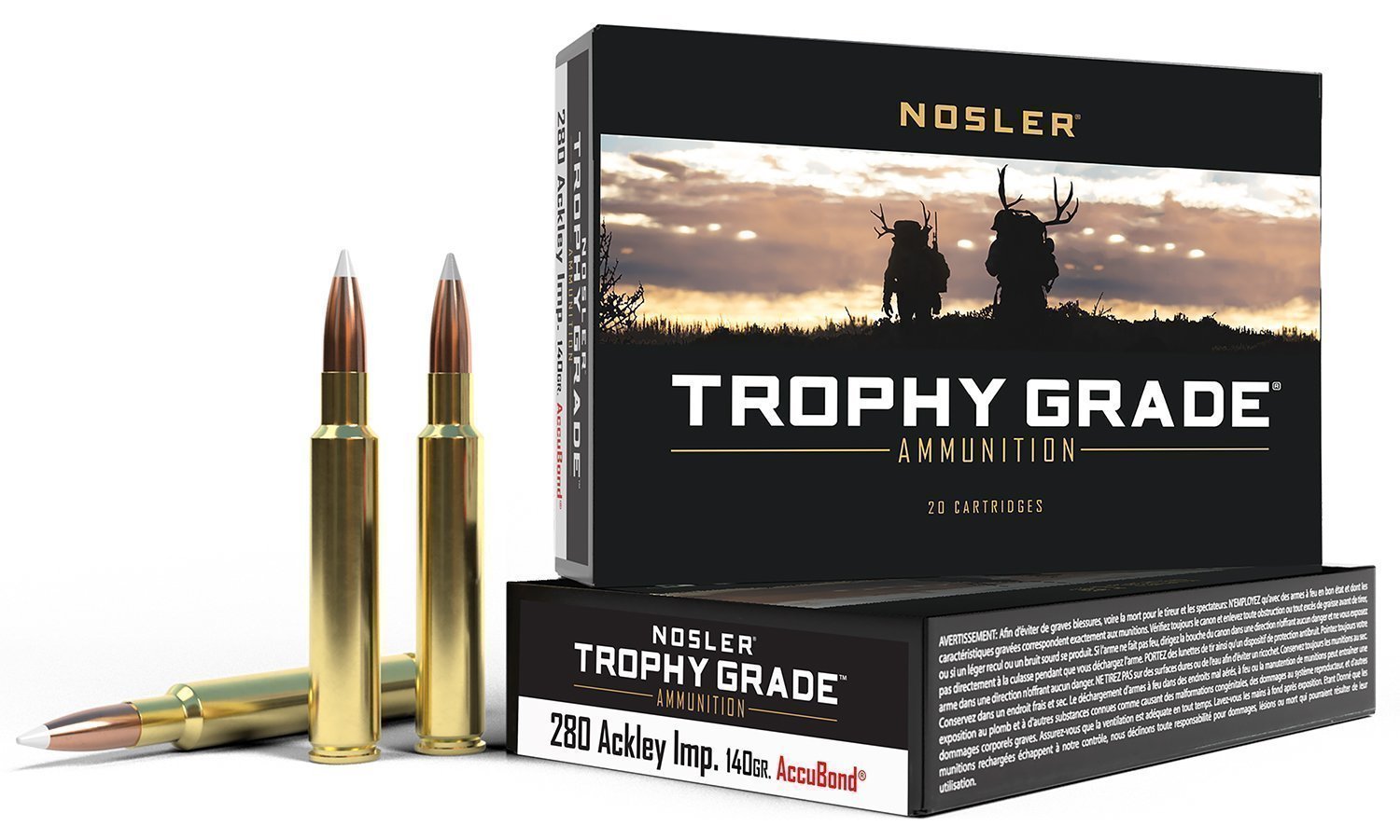 Nosler Trophy Grade .280 Ackley Improved 140-grain AccuBond ammunition