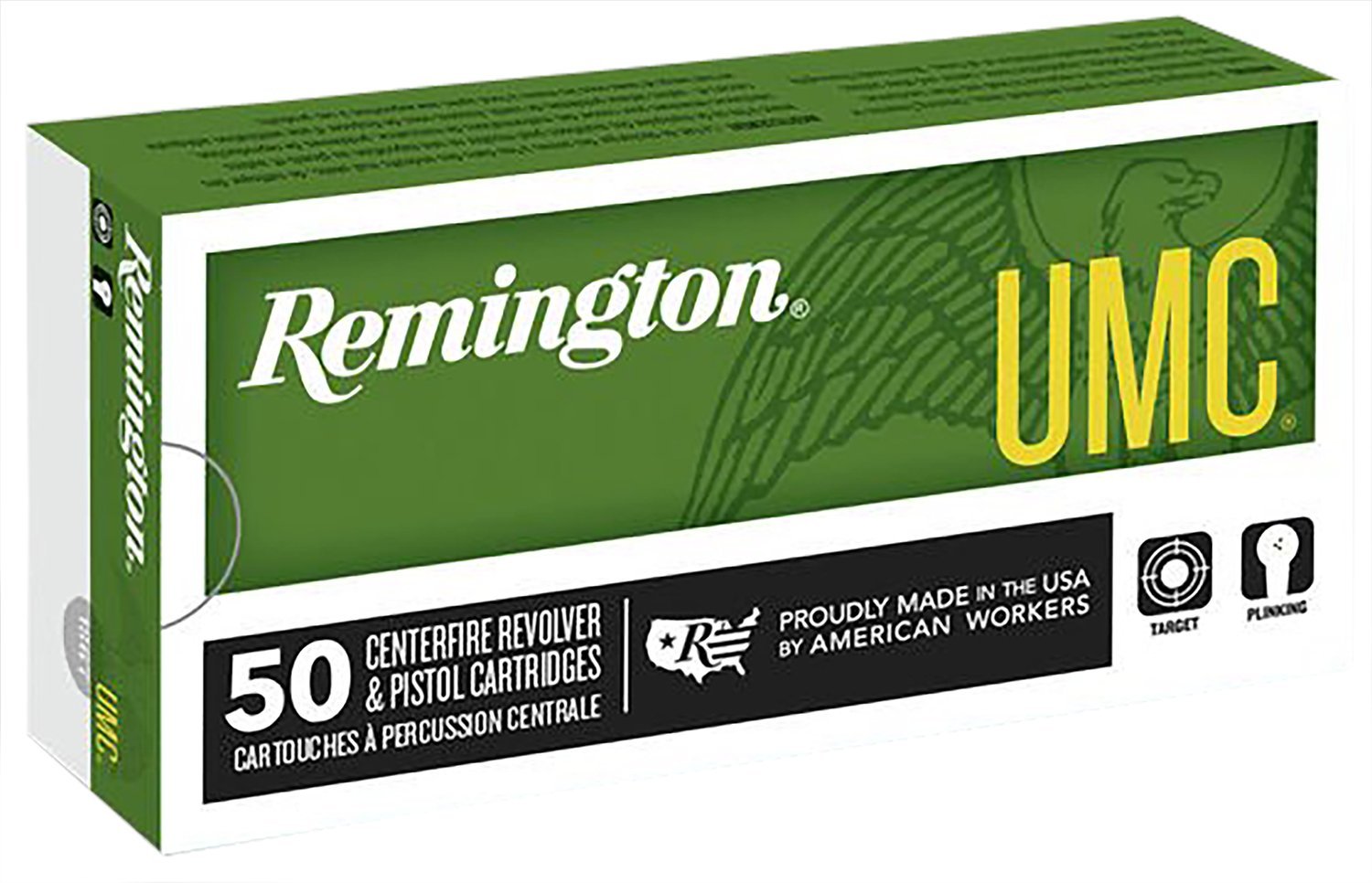 Remington Ammunition 23754 UMC 38Special+P 125gr Semi Jacketed Hollow Point 50 Per Box/10 Case